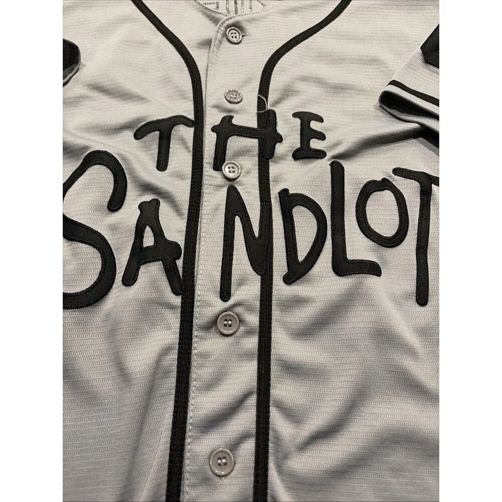 The Sandlot Benny Jet Rodriguez #30 Stitched Grey Baseball Jersey Sz Large